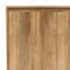 Buffet contemporain à 3 portes en bois de manguier massif avec tablettes réglables Fallon