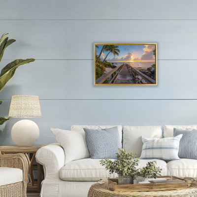 Tropical Beach Dock Floating Frame, design by LSR Creative Studio