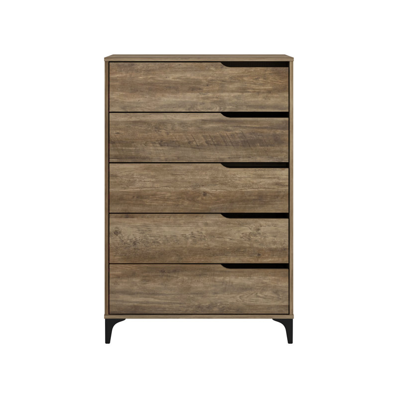 Norcross 5 Drawer 31'' W Dresser, Knotty Oak