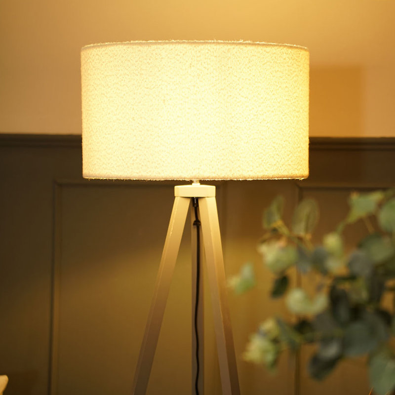Baleine 132cm Tripod Floor Lamp Set, Yes, Polished, Cream