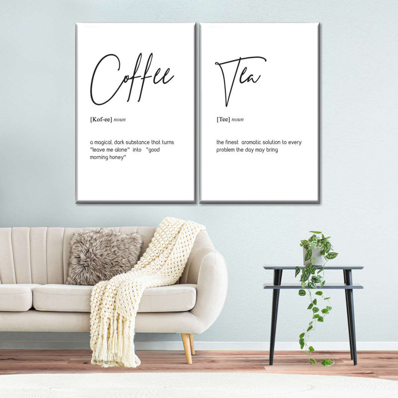 " Tea And Coffee Multi Piece Canvas Print " 2 - Pieces, 49" H x 36" W x 1.25" D
