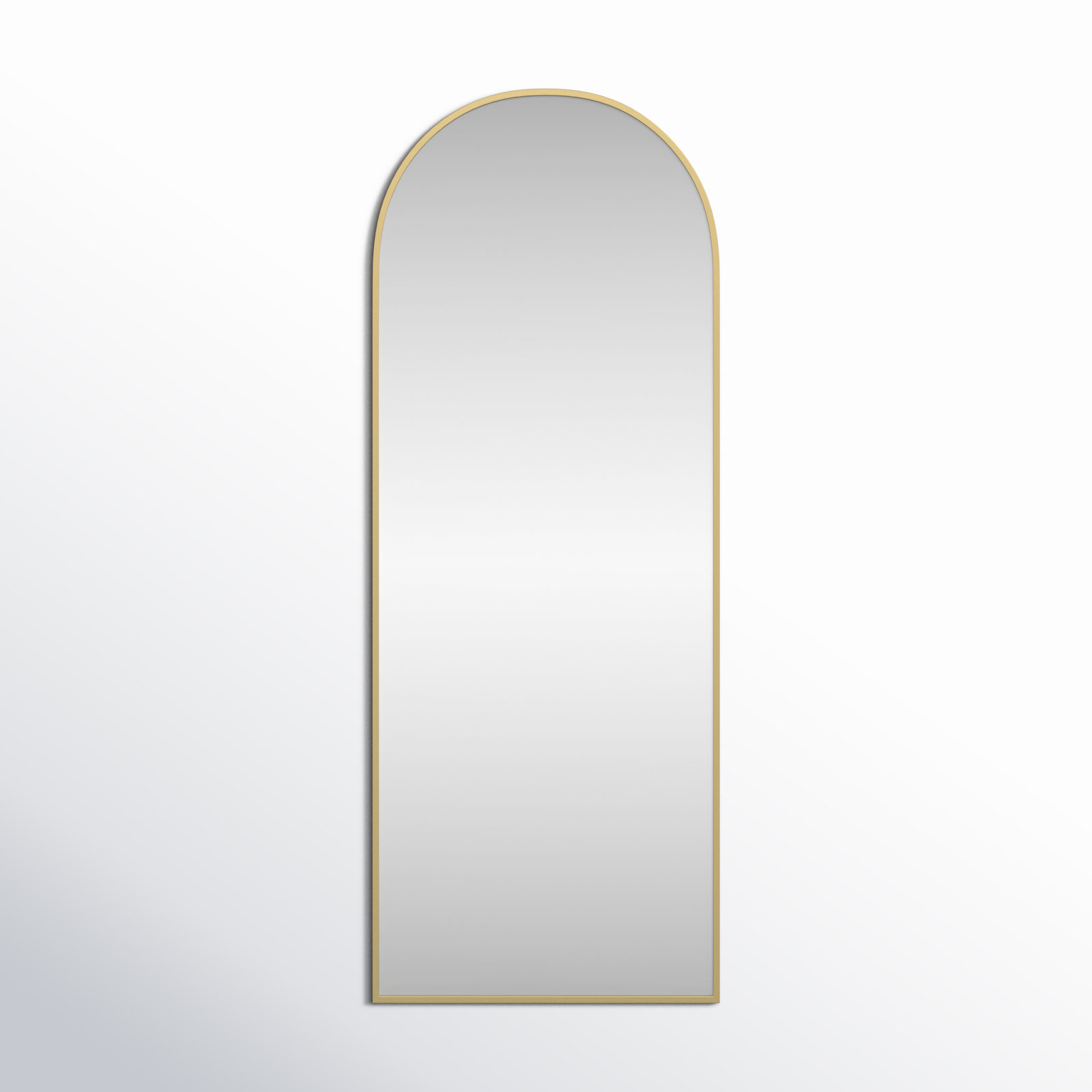 Sabine Metal Arch Wall Mirror, Brass, 74" x 28"
