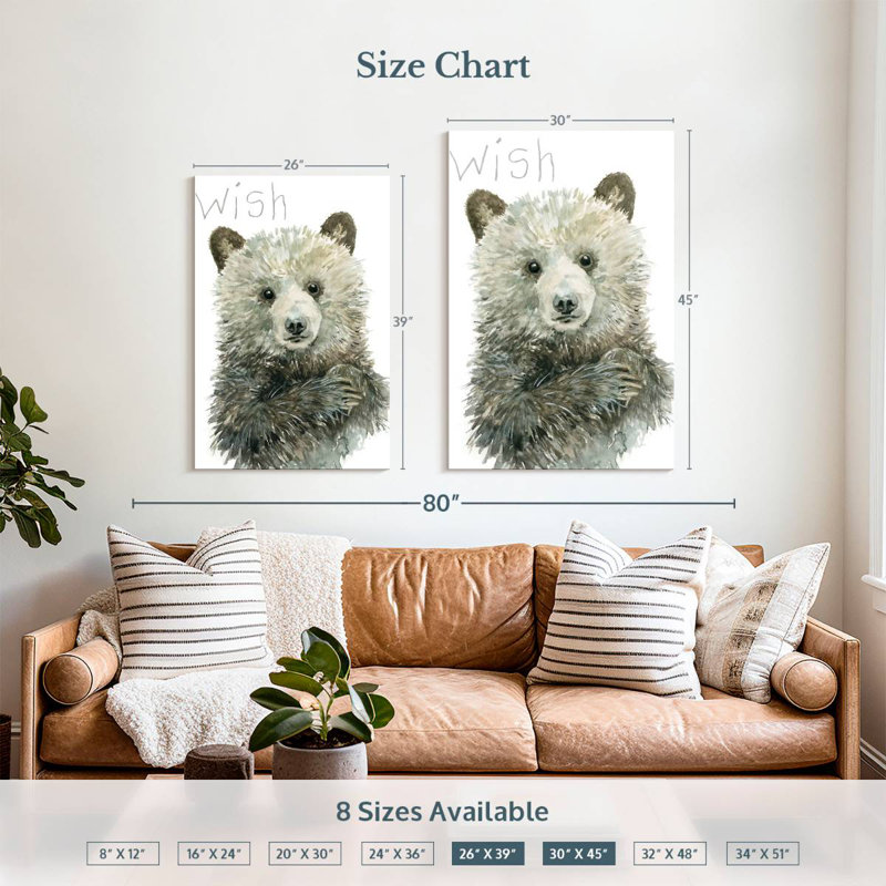 Brampt Forest Fur Baby Bear, 39" H x 26" W
