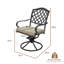 Chaises de bistro d'extérieur pivotantes avec coussin