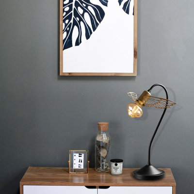 Lampe de table noire 17,72 po Gleneagle