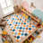 Rainbow Plaid Fluffy Area Rug, Colorful Thick Cozy Shag Carpet for Kids Room and Bedroom-1500539483-1508587200