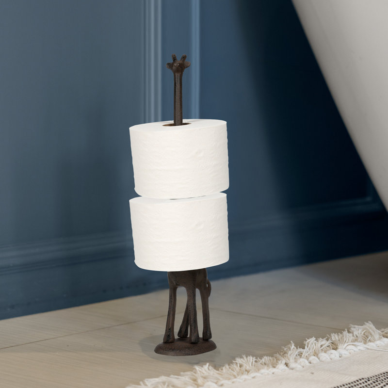 Porte-papier hygiénique sur pied Rustic Giraffe