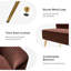 Causeuse sans accoudoirs en velours 47 po Leona-2100916603