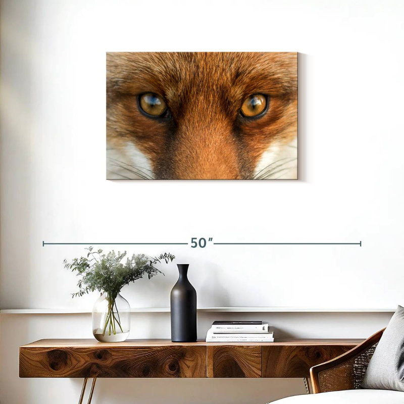 Amber Eyed Fox, 20" H x 30" W