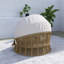 Outdoor Patio Rattan Round Daybed With Retractable Canopy