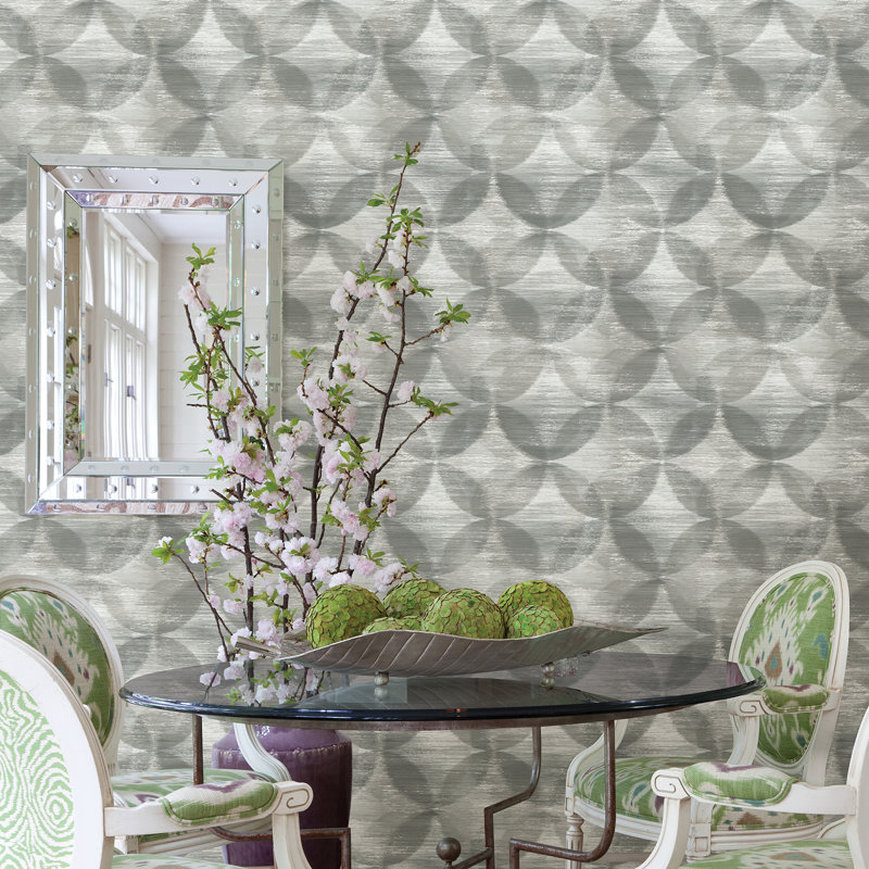 Rouleau de papier peint L 33 pi x l 20,5 po Celadon, Gris