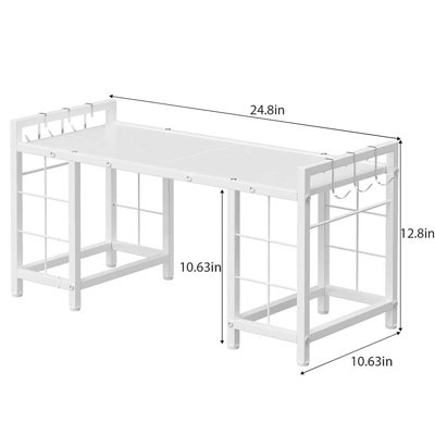 White Metal Craft Table Organizer 24.8" Wide Organizers and Storage Workstation