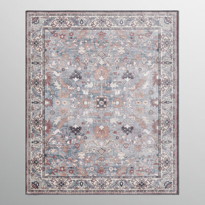 Zehorit Machine Washable Vintage Area Rug For Living Room, Hallway Runner, Entryway Rug