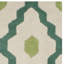 Tapis ivoire / bleu sarcelle en laine touffeté à la main Carolene-95245683