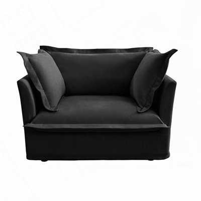 Chenille Accent Armchair 2 Big Toss Pillows