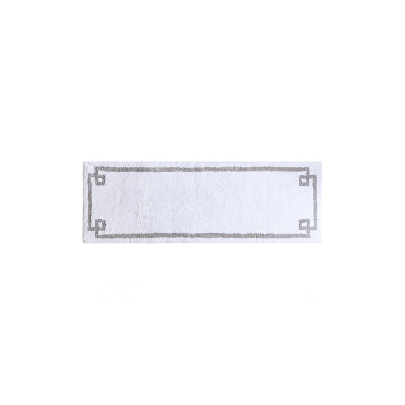 Cotton Tufted Bath Rug 24X72, White, Single- 72" L x 24" W