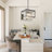 Square Crystal Pendant Light, 4-Light Modern Adjustable Height, for Kitchen Island, Dining Room, Hallway