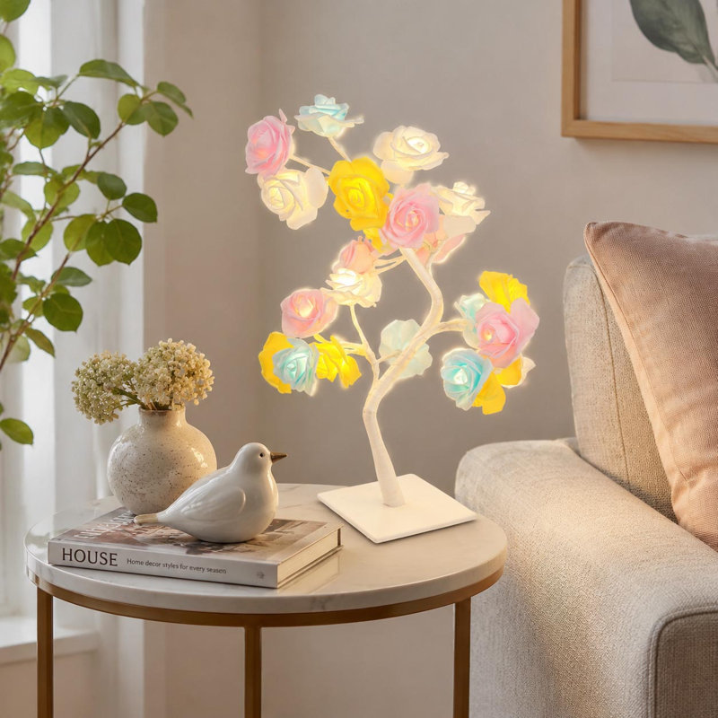 Lampe de table à DEL colorée artificielle Diy
