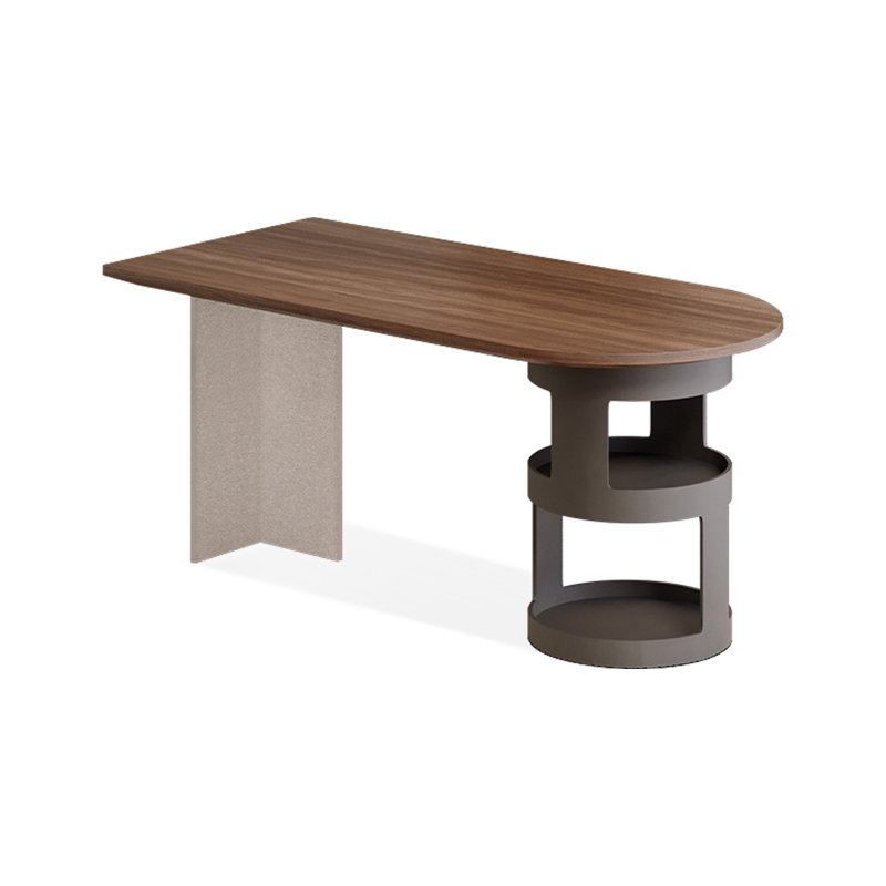 Walnut Specialty Solid Wood Desks, 28.35" H x 55.12" W x 23.62" D