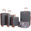 Ensemble de 6 valises, valise de voyage en ABS avec verrou TSA, gris