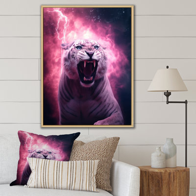 «Pink Lightening WIld Tiger I», reproduction sur toile