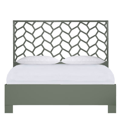 Silas King Platform Bed, Light Blue