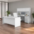 Ensemble de bureau d'ordinateur en U avec huche 4 pièces Office 500 Collection