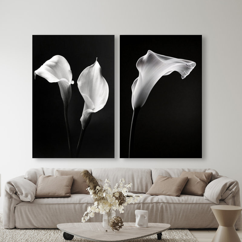 Calla Lily Set Set by Oliver Gal, 54" H x 36" W, Gallery Wrapped
