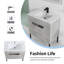 Meuble-lavabo autoportant / flottant pour salle de bain avec lavabo et poignée en métal-964817543