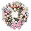 Couronne de Noël pré-illuminée de 61 cm (24 pouces) avec 20 lumières DEL, décorations en forme de cœur et boîte-cadeau