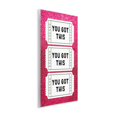 Plaque murale You Got This Pink