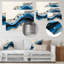 «Rhythmic Driauge Drip Paint River IV», reproduction d'art mural en métal, reproduction d'art moderne sur métal-1180118396
