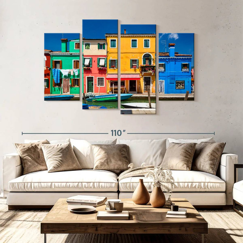 Lilie Burano Island Buildings, H 54 po x l 84 po