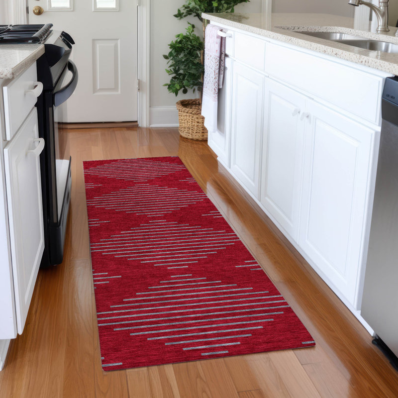 Premium Machine Washable Jahnke AMF1017 Geometric Rug, Runner 2'3" x 7'6"