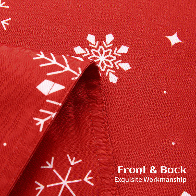Christmas Snowflake Tablecloth Waterproof Xmas Table Cloth, 178cm L x 33cm D