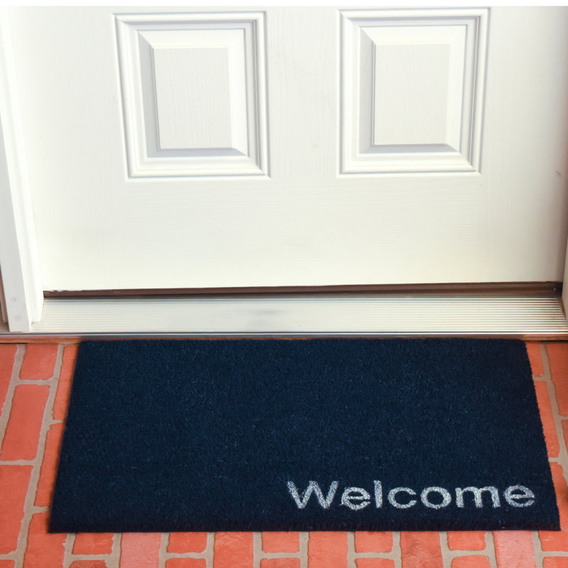 Tapis d'entrée antidérapant Kasper, L 24 po x L 36 po, Bleu
