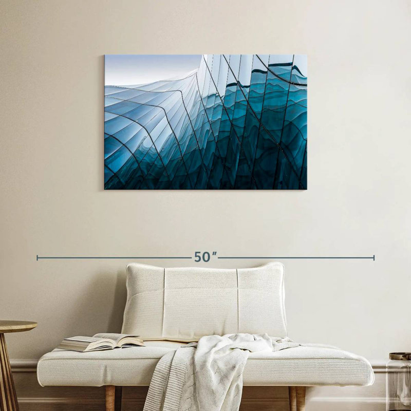 Structure en verre Lilie Blue, H 24 po x l 36 po