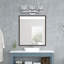 Très grande applique pour meuble-lavabo en chrome poli 5 lumières avec verre soufflé à la bouche-108265166-108265154