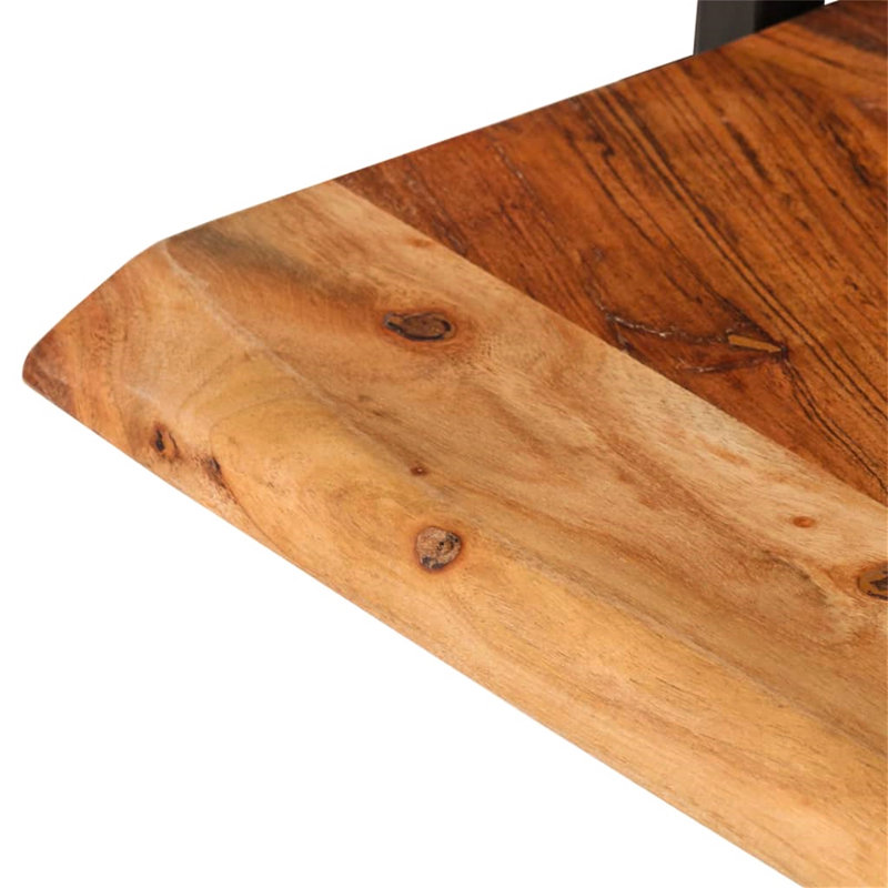 Gloriette 2 -Piece Solid Wood Industrial Pipe Shelves
