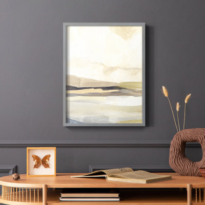 Slate Movement III Framed Print - Solid Wood