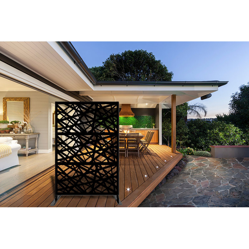 1.2m x 1.9m Privacy Fence, Black