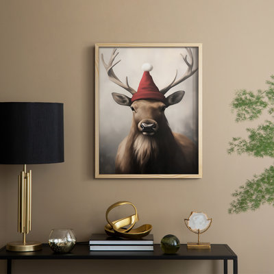 «Christmas Holiday Art», série 2-XCV, reproduction encadrée - bois massif
