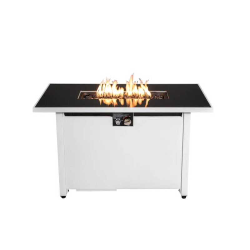 43" Rectangular Fire Pit & Outdoor Patio Heating Table For Backyard Evening Gatherings
