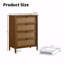 Commode 4 tiroirs (commode) en bois et rotin