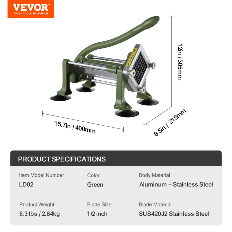 VEVOR Stainless Steel French Fry Cutter