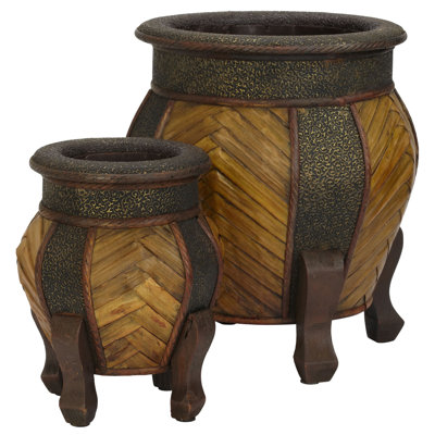 Gemma Wood Pot Planter