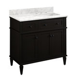 Elmdale 36" Freestanding Mahogany Single Basin Vanity  Rectangular Undermount Sink - 8" Faucet Holes