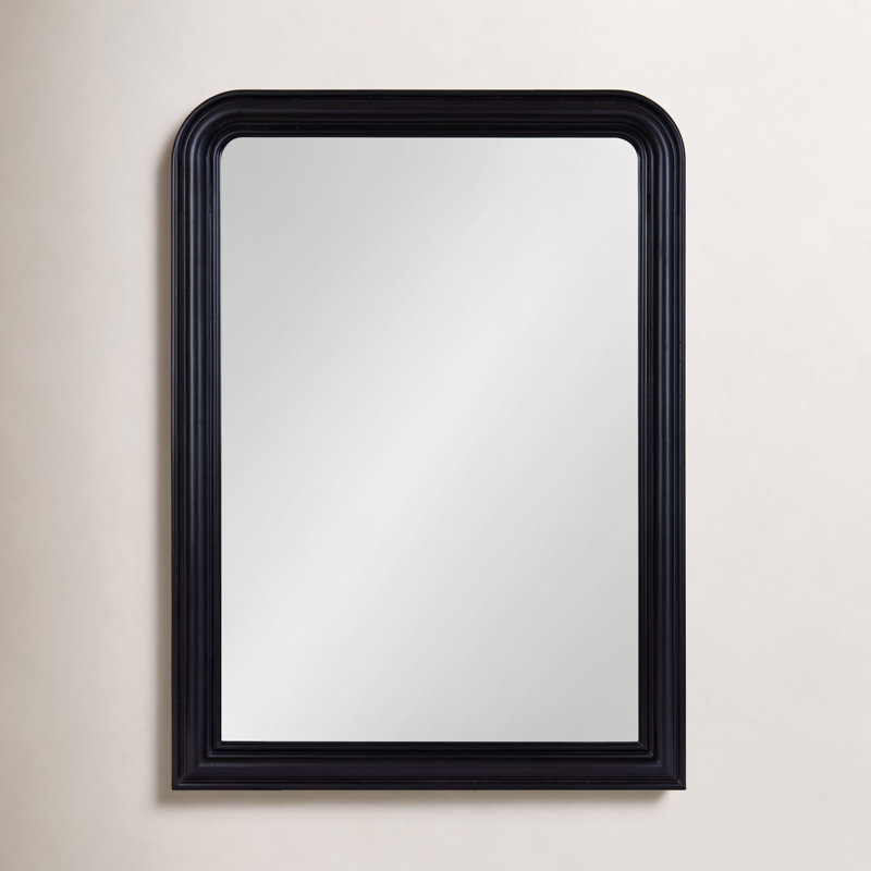 Sarla Wood Arch Mirror, Black