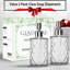 Soap Dispenser - 2 Pack, 12 Oz Diamond Design Glass Refillable Hand Soap Dispensers; With 304 Rust Proof Stainless Steel Pump, Lotion Dispensers For Kitchen, Bathroom