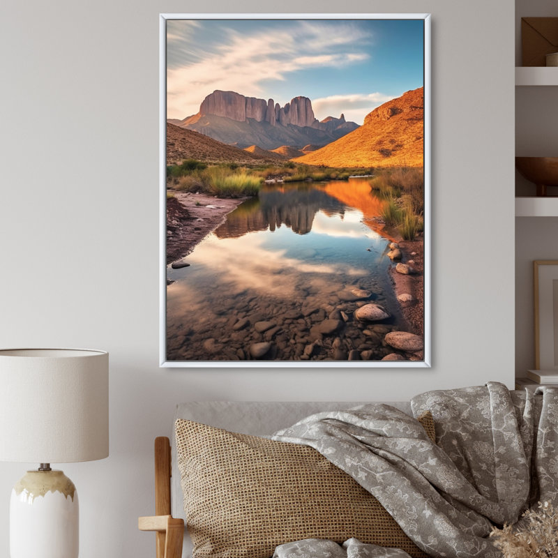 Texas Big Bend National Park, impression sur toile, H 44 po x l 34 po x P 1,5 po, Cadre flottant blanc
